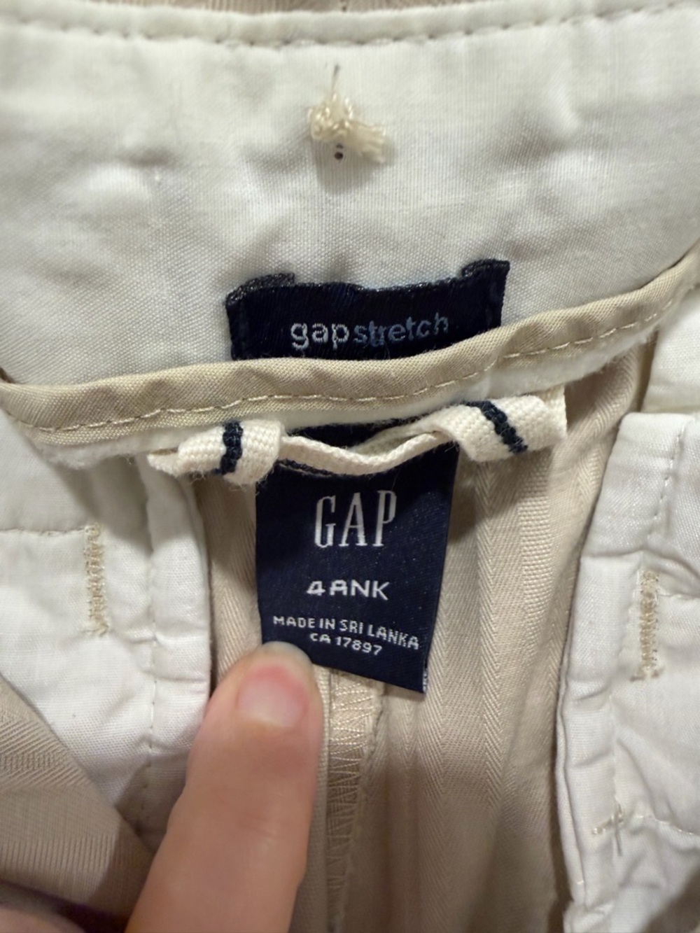 Y2K GAPstretch,  Beige Stretch Ankle Wide Leg Chino with flowered tie belt - Picture 7 of 11